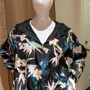 Forever 21 Black Floral Bomber Jacket
